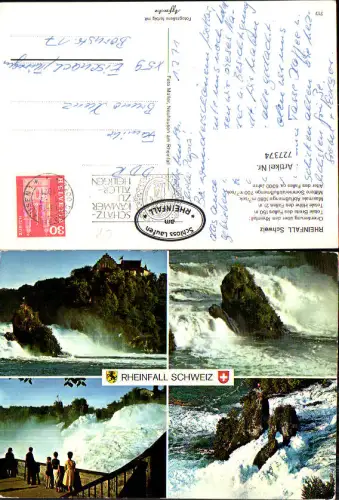 727374 Mehrbild AK Rheinfall Neuhausen am Rheinfall Wasserfall Schloss Laufen