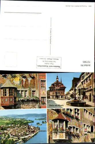 727381 Mehrbild AK Stein a. Rhein Brunnen Fassade Erker Luftbild