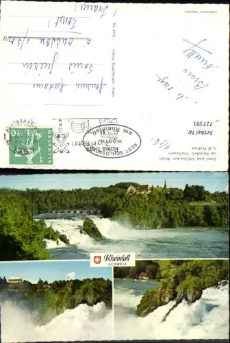 727391 Mehrbild AK Rheinfall b. Neuhausen am Rheinfall Wasserfall Schloss Laufen