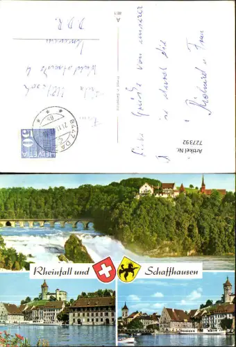 727392 Mehrbild AK Rheinfall u. Schaffhausen Neuhausen am Rheinfall Wasserfall Schiffe Dampfer