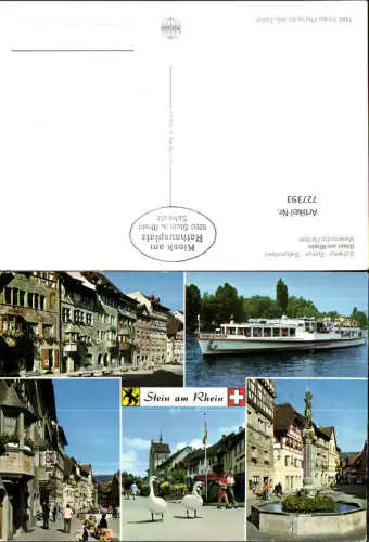 727393 Mehrbild AK Stein a. Rhein Schiff Dampfer Kreuzlingen Schwäne Brunnen
