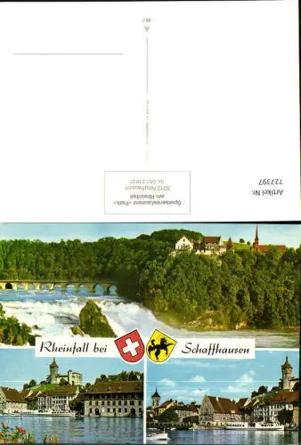 727397 Mehrbild AK Rheinfall b. Schaffhausen Neuhausen am Rheinfall Wasserfall Schiff Dampfer