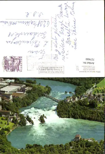727400 Luftbild Rheinfall b. Neuhausen am Rheinfall Wasserfall