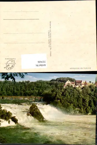 727426 Rheinfall b. Schaffhausen Neuhausen am Rheinfall Wasserfall mit Schloss Laufen