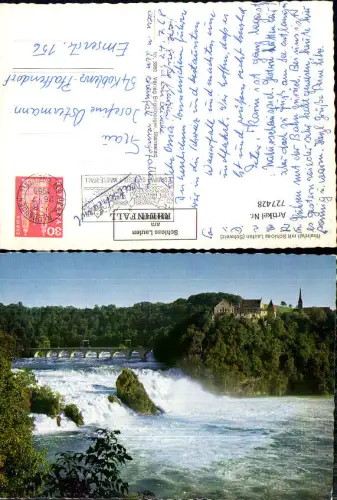 727428 Rheinfall Neuhausen am Rheinfall Wasserfall mit Schloss Laufen