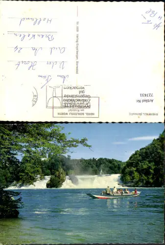727431 Rheinfall Wasserfall Neuhausen am Rheinfall Boot im Vordergrund