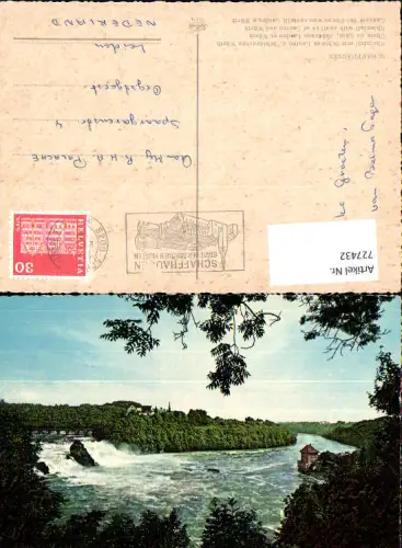 727432 Schaffhausen Rheinfall mit Schloss Laufen u. Schlösschen Wörth