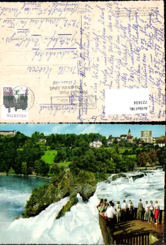 727434 Rheinfall Schaffhausen Aussichtsterrrasse über den Rheinfall Wasserfall