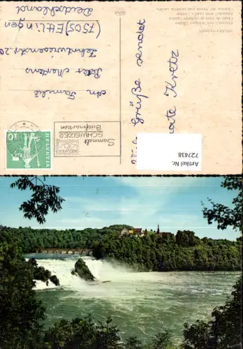 727438 Schaffhausen Rheinfall mit Schloss Laufen Wasserfall