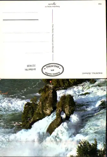 727439 Rheinfall Felsen Wasserfall b. Neuhausen am Rheinfall Boot