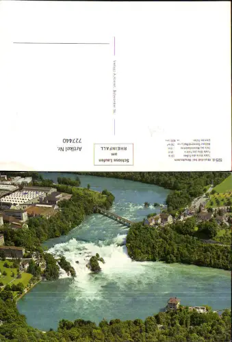 727440 Luftbild Rheinfall Neuhausen am Rheinfall mit Schloss Laufen Wasserfall