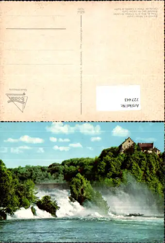 727443 Rheinfall Neuhausen am Rheinfall mit Schloss Laufen Boot