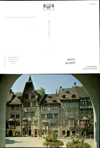 727445 Stein a. Rhein Rathausplatz Fassaden Erker Blick durch Torbogen