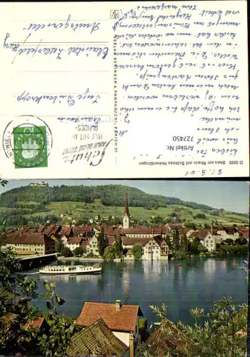 727450 Stein a. Rhein mit Schloss Hohenklingen Schiff Dampfer