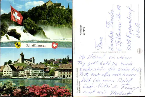 727459 Mehrbild AK Schaffhausen Munot Rheinfall Neuhausen am Rheinfall mit Schloss Laufen