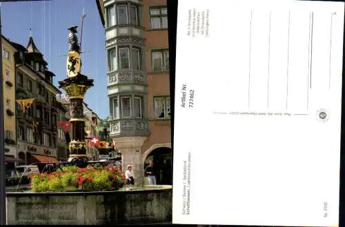 727462 Schaffhausen Landknechtbrunnen Brunnen Erker