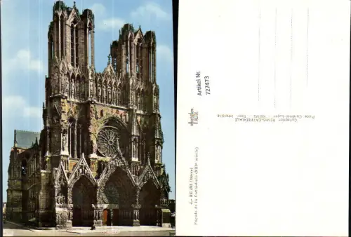 727473 Reims Marne Facade de la Cathedrale Kathedrale Bauwerk