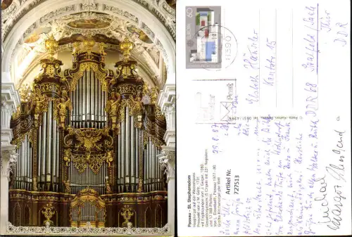 727513 Passau St Stephansdom Hauptorgel a. d. Westempore Orgel Musik Instrument