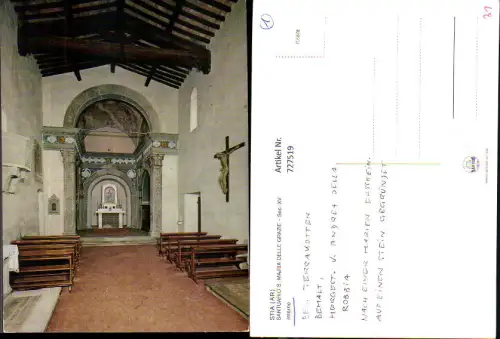 727519 Stia Pratovecchio Stia Santuario S. Maria Delle Grazie Kirche Inneres Bauwerk Italy
