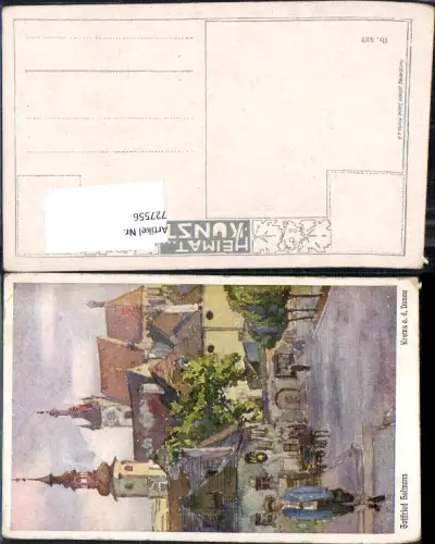727556 Künstler AK Gottfried Hofmann Krems an der Donau Markt Kirche