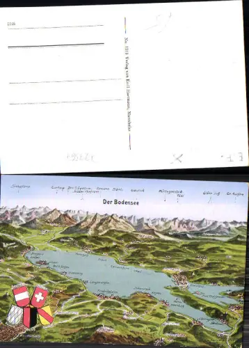 727567 Landkarten AK Vogelschau Bodensee Lochau Bregenz Bodensee Hagnau