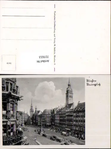 727653 München Marienplatz Kirche Bauwerke Automobile Oldtimer Transport