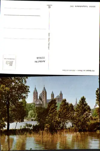 727658 Speyer a. Rhein Altrhein mit Dom Kirche Bauwerk