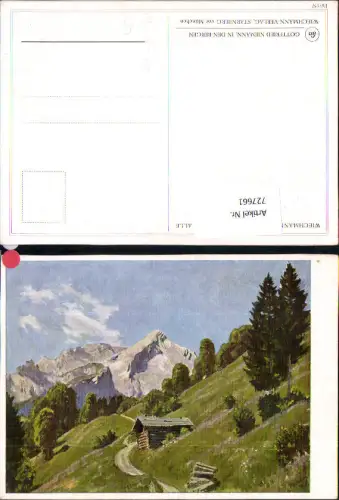 727661 Künstler AK Gottfried Niemann In den Bergen Bergkütte pub Wiechmann IV/157