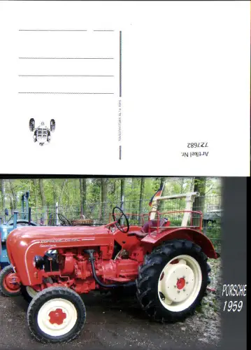 727682 Fotokarte Porsche 1959 Traktor Landwirtschaftliche Maschine Transport