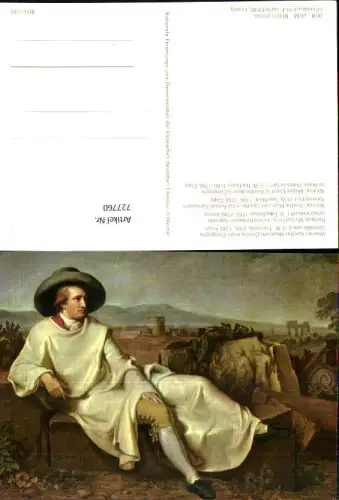 727760 Künstler AK J. H. W. Tischbein Goethe in der Campagna Weimar Goethe-Museum Dichter