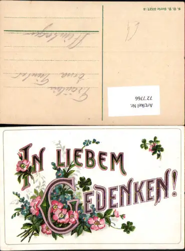 727766 Glückwunsch In Lieben Gedenken Blumen Rosen Vergissmeinnicht