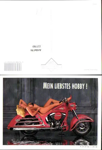 727780 Foto AK Ron Kimball Frau im Bikini auf Motorrad Mein liebstes Hobby Erotik pub Risch-Lau 58702