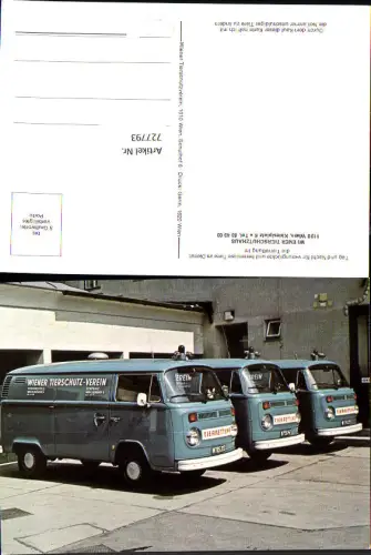 727793 Wiener Tierschutzhaus Tierrettung Tiere VW Bus Reklame Tierschutzverein