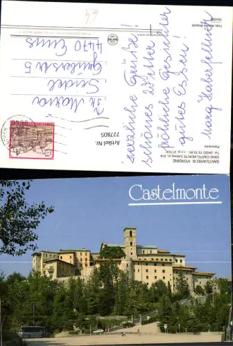 727805 Castelmonte Udine Santuario B. Vergine Panorama Bus Kirche Italy