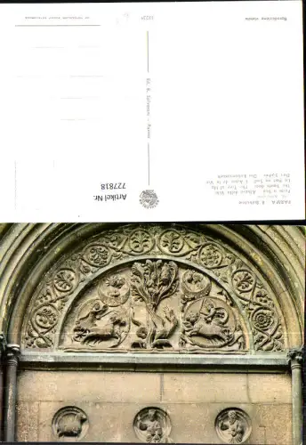 727818 Parma Il Battistero Südtor Der Lebensbaum Detailansicht Kirche Italy