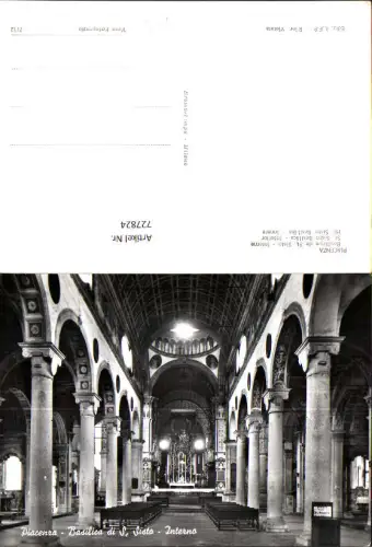 727824 Foto AK Piacenza Basilique de St Sisto Interno Kirche Basilika Inneres Italy