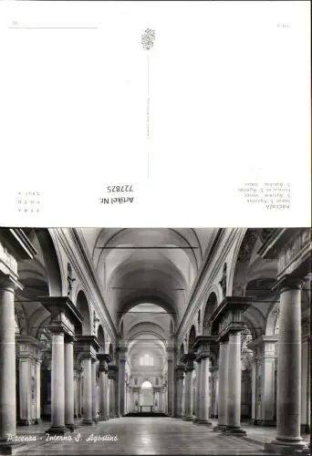 727825 Foto AK Piacenza Interno s. Agostino Kirche Inneres Italy