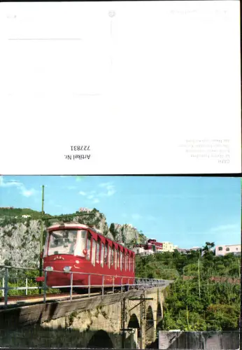 727831 Foto AK Capri La Nuova Funicolare Neue Drahtseilbahn Bergbahn Italy