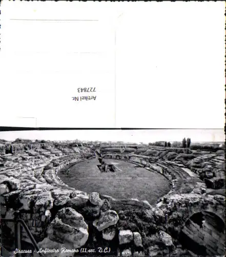 727843 Foto AK Siracusa Anfiteatro Romano Amphitheater Italy