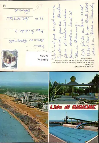 727855 Mehrbild AK Lido di Bibione Dall aereo Piscina sulla spiaggia del Villaggio Turistico Intenazionale Italy