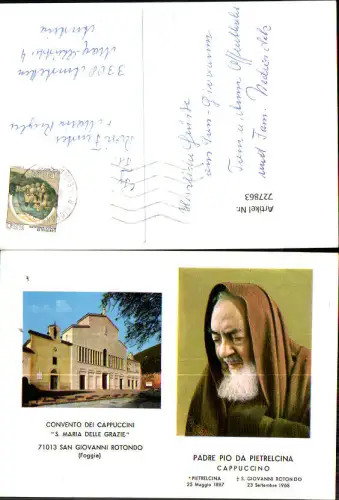 727863 San Giovanni Rotondo Convento dei Cappuccini Padre Pio da Pietrelcina Italy