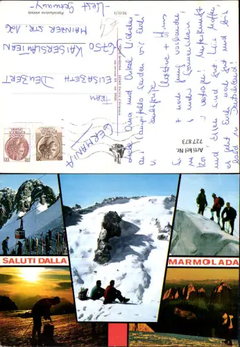 727873 Mehrbild AK Saluti Dalla Marmolada Wintersport Bergsteigen Italy