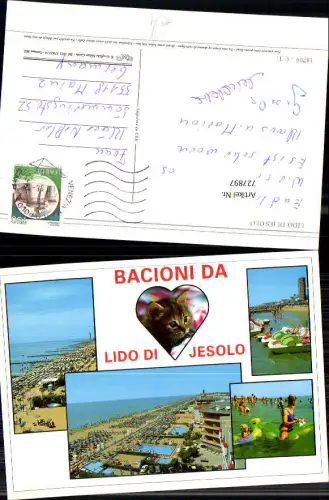 727897 Lido di Jesolo Bacioni da Lido di Jesolo Strandleben Katze Italy