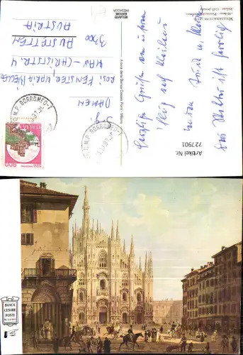727901 Künstler AK Migliara Milano Mailand Piazza del Duomo Dom Italy