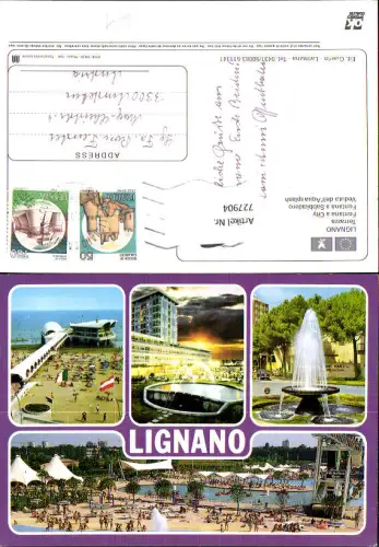 727904 Mehrbild AK Saluti da Lignano Ansichten Italy