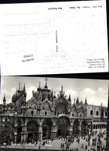 727935 Foto AK Venezia Venedig Basilica San Marco Markuskirche Markusplatz Italy