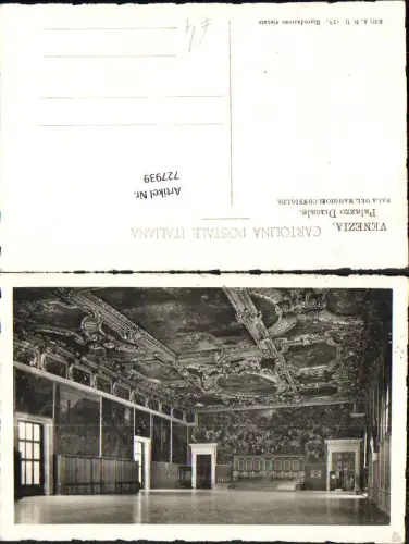 727939 Foto AK Venezia Venedig Palazzo Ducale Sala del Maggior Consiglio Dogenpalast Innen Italy