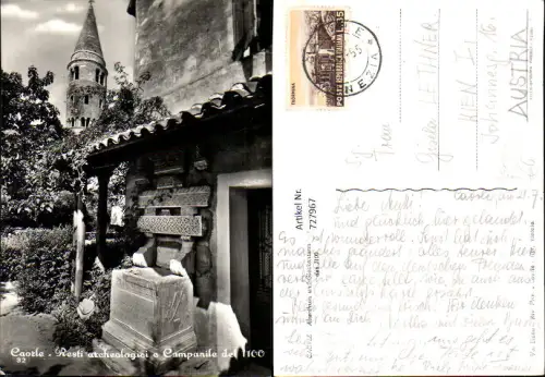 727967 Foto AK Caorle Resti archeologici e Campanile del 1100 Römischer Garbstein Turm Italy