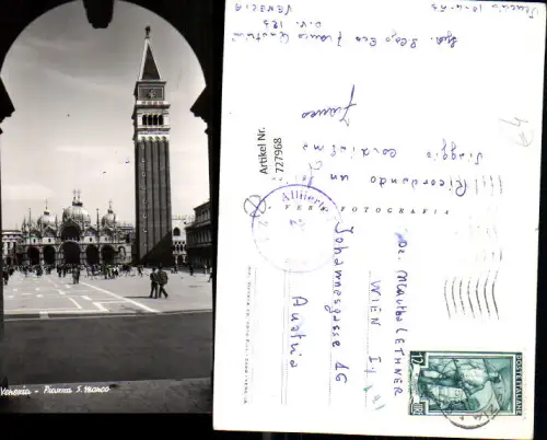 727968 Foto AK Venezia Piazza S. Marco Markusplatz Venedig Italy