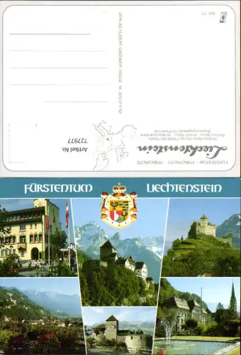 727977 Mehrbild AK Fürstentum Liechtenstein Schloss Vaduz Rathaus Schloss Gutenberg